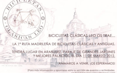 1ª Ruta Madrileña de Bicicletas Clásicas y Antiguas. Aranjuez, Domingo 11 de Marzo de 2012